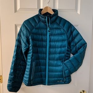 Eddie Bauer Down Puff Winter Coat Peacock
